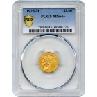 1925-D $2.50 Indian Head Quarter Eagle PCGS MS64+