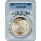 1925 $1 Peace Silver Dollar PCGS MS67