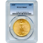 1925 $20 Saint Gaudens Double Eagle PCGS MS65