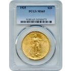 1925 $20 Saint Gaudens Double Eagle PCGS MS65