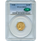 1928 $2.50 Indian Head Quarter Eagle PCGS MS62 (CAC)