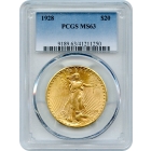 1928 $20 Saint Gaudens Double Eagle PCGS MS63