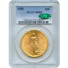 1928 $20 Saint Gaudens Double Eagle PCGS MS66 (CAC)