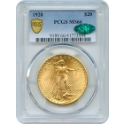 1928 $20 Saint Gaudens Double Eagle PCGS MS66 (CAC)