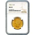 1932 $10 Indian Head Eagle NGC MS63