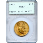 1932 $10 Indian Head Eagle PCGS MS63