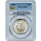 1945 50C Walking Liberty Half Dollar PCGS MS67