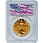 2001 G$50 Gold American Eagle, 9-11-01 WTC PCGS Gem Unc. Ex. NYC World Trade Center 