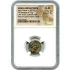 Ancient Roman Imperatorial - 46-45 BCE Julius Caesar AR Denarius NGC Choice XF