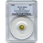 BG- 110 G25C 1855 California Fractional, Liberty Octagonal PCGS MS63 R4+ Ex.Totheroh