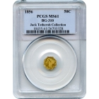 BG- 310, 1856 California Gold Rush Circulating Fractional Gold 50C, Liberty Octagonal PCGS MS61 R6+ Ex.Totheroh