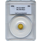 BG- 434 G50C 1856 California Fractional, Liberty Round PCGS MS63 R4- Ex.Bass