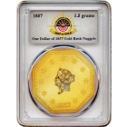 Gold Nuggets - 1857 California Gold Rush 1.5 grams PCGS Ex.SS Central America (2nd recovery)