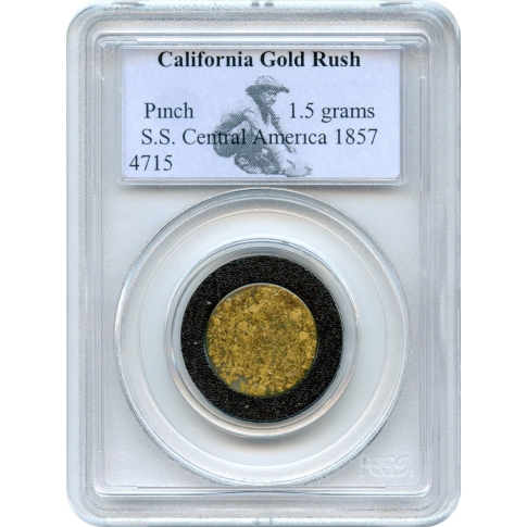 Details about   1-1857 S.S Central America California Gold Rush Nugget .64G-.66G NGC Certified 
