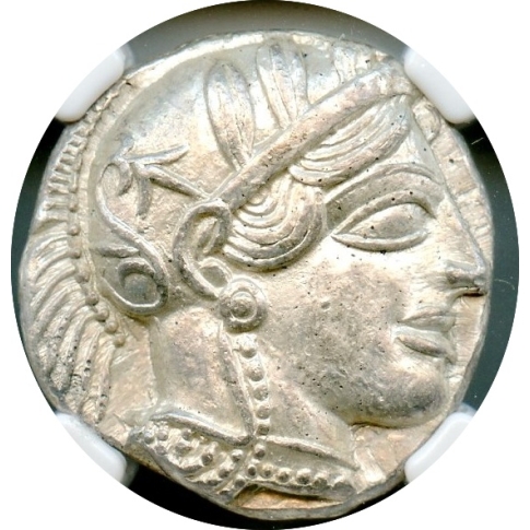 c.440-404 BC ATTICA, ATHENS AR Tetradrachm NGC MS