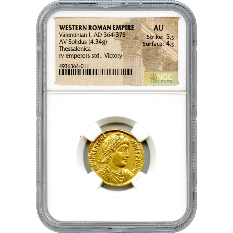 ローマ帝国Valentinian I AD 364年-375年ÆヌムスNGC認定