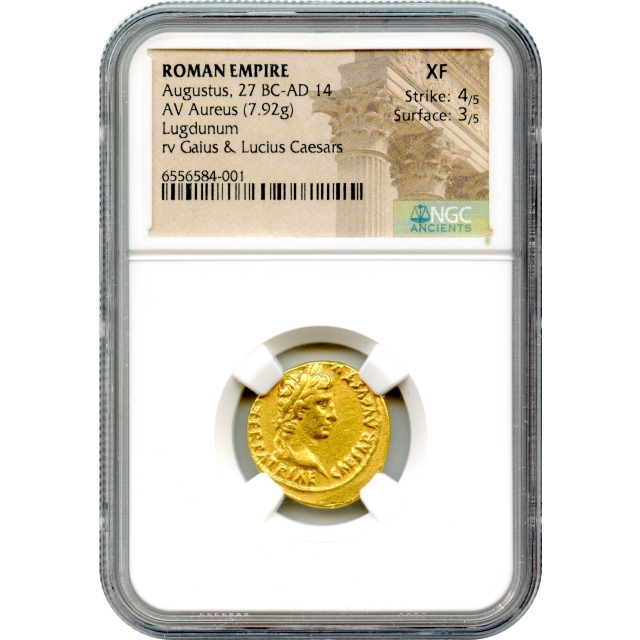 Ancient Rome - 14 CE Augustus AV Aureus NGC XF