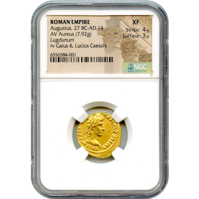 Ancient Rome - 14 CE Augustus AV Aureus NGC XF