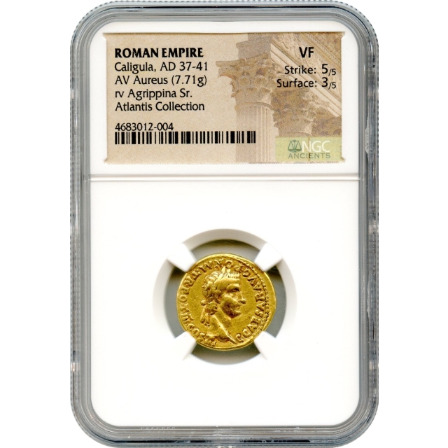 Ancient Rome - 37-41 CE Caligula AV Aureus NGC VF