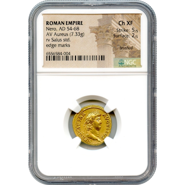 Ancient Rome - 54-68 CE Nero AV Aureus NGC Choice XF
