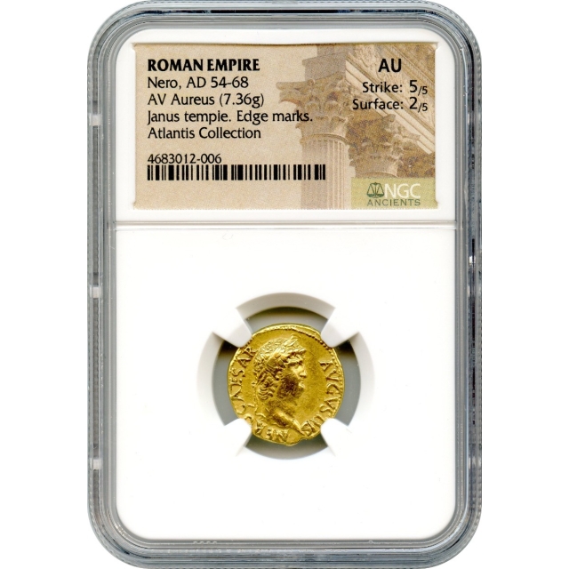 Ancient Rome - 54-68 CE Nero AV Aureus NGC AU