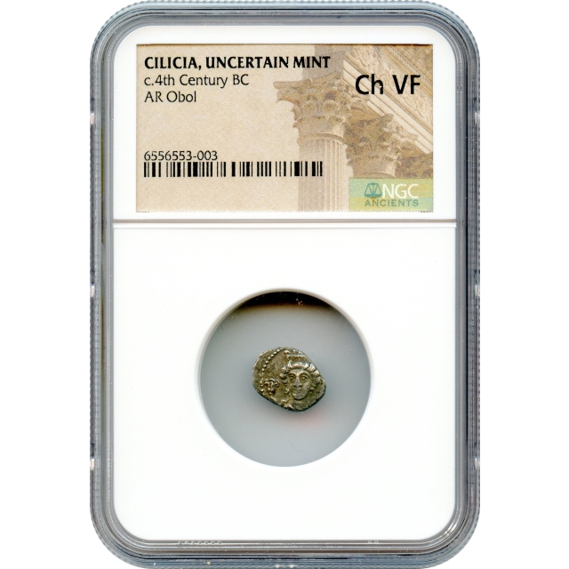 Ancient Archaic Period - 400-301 BCE Cilicia, Uncertain Mint AR Obol NGC Choice VF