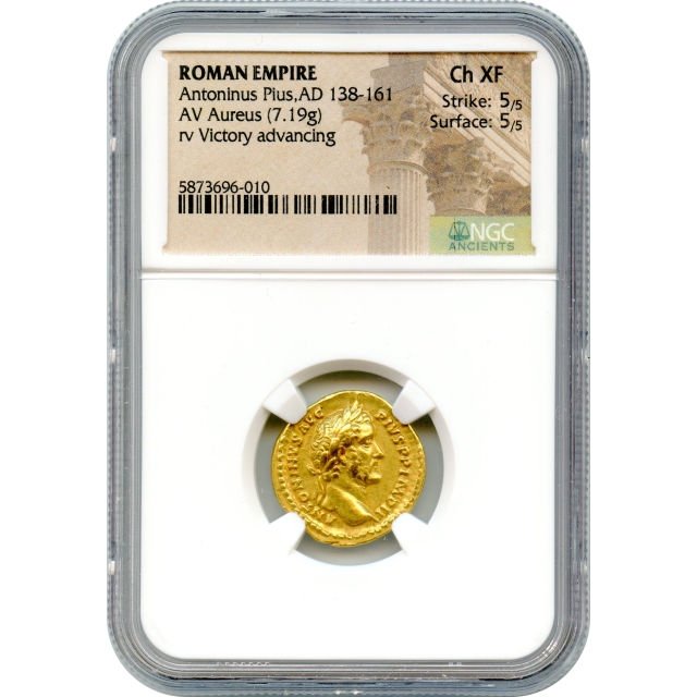 Ancient Rome - AD 138-161 Antoninus Pius AV Aureus NGC Choice XF