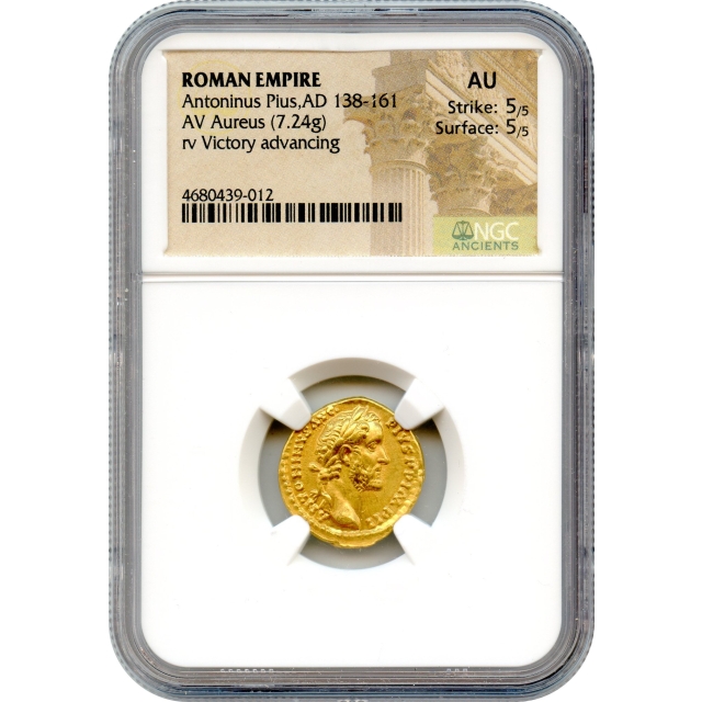 Ancient Rome - AD 138-161 Antoninus Pius AV Aureus NGC AU