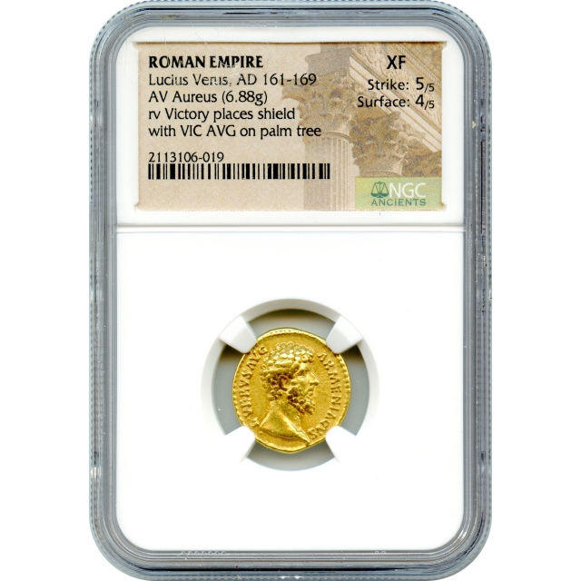 Ancient Rome - AD 161-169 Lucius Verus AV Aureus NGC XF