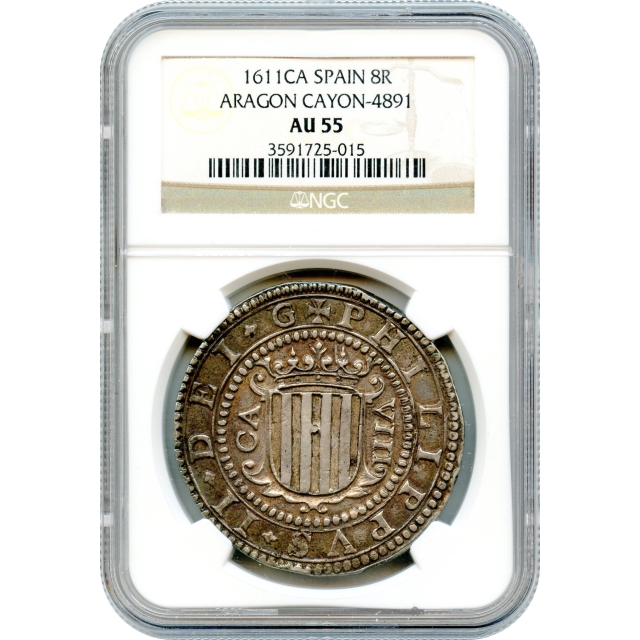 1611CA 8 Reales, Spain NGC AU55