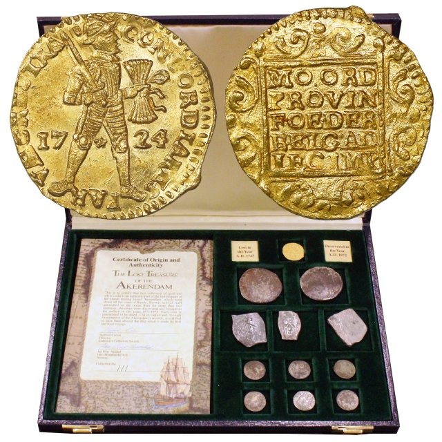 World Gold & Silver - Promotional set of twelve coins from the Akerendam Shipwreck of 1725