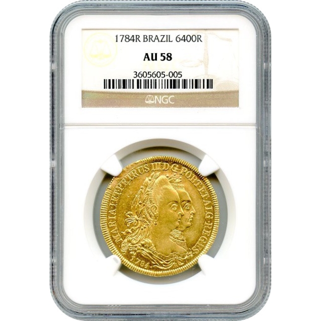 World Gold - 1784R 6400R Brazil NGC AU58