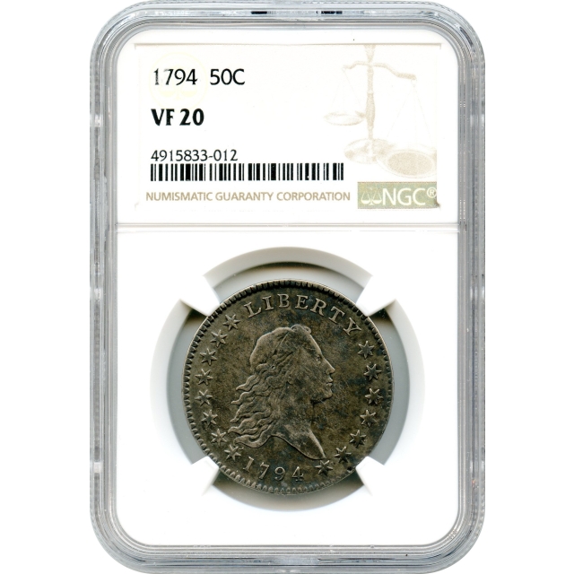 1794 50C Flowing Hair Half Dollar NGC VF20