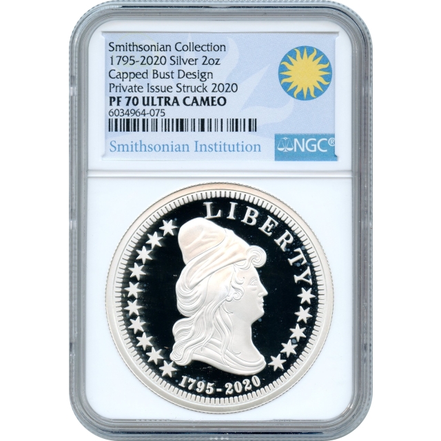 1795-2020 $10 Capped Bust Silver, Smithsonian Collection NGC PR70 Ultra Cameo