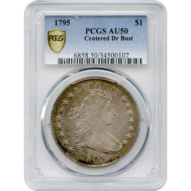 1795 $1 Draped Bust Dollar, Centered PCGS AU50