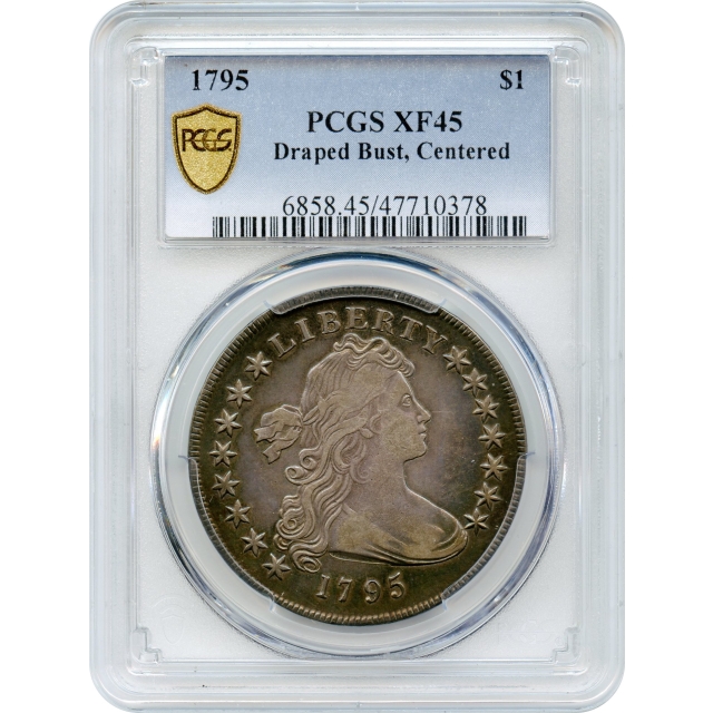 1795 $1 Draped Bust Silver Dollar, Centered Bust,  PCGS XF45