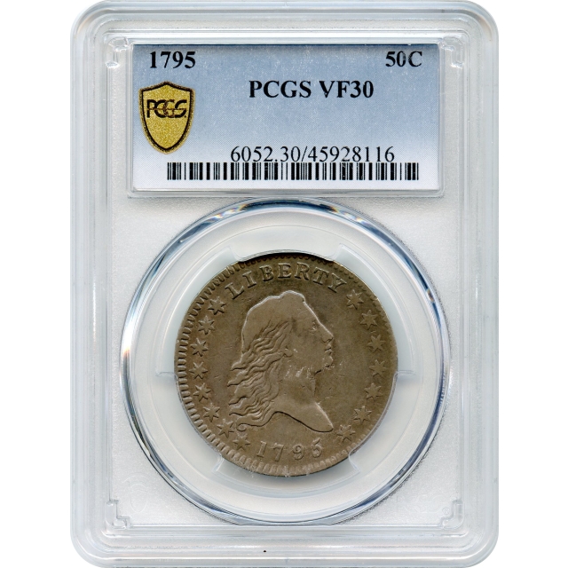 1795 50C Flowing Hair Half Dollar PCGS VF30