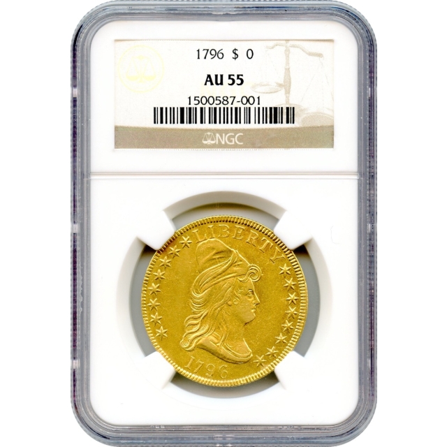 1796 $10 Draped Bust Eagle, Small Eagle reverse NGC AU55