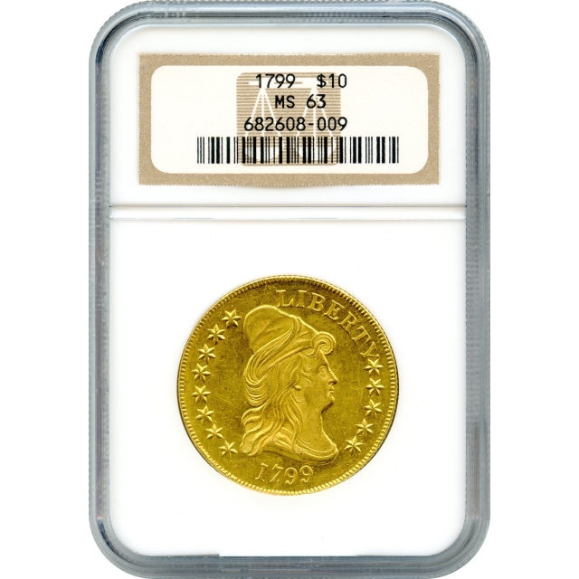 1799 $10 Draped Bust Eagle, Heraldic Eagle NGC MS63