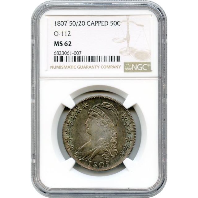 1807 50 Capped Bust Half Dollar, O-112 NGC MS62