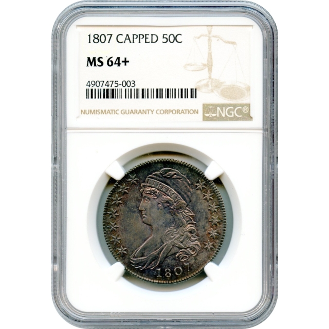 1807 50C Capped Bust Half Dollar NGC MS64+