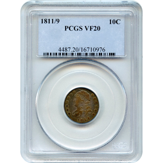 1811/09 10C Capped Bust Dime PCGS VF20
