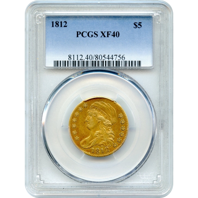 1812 $5 Capped Bust Half Eagle PCGS XF40