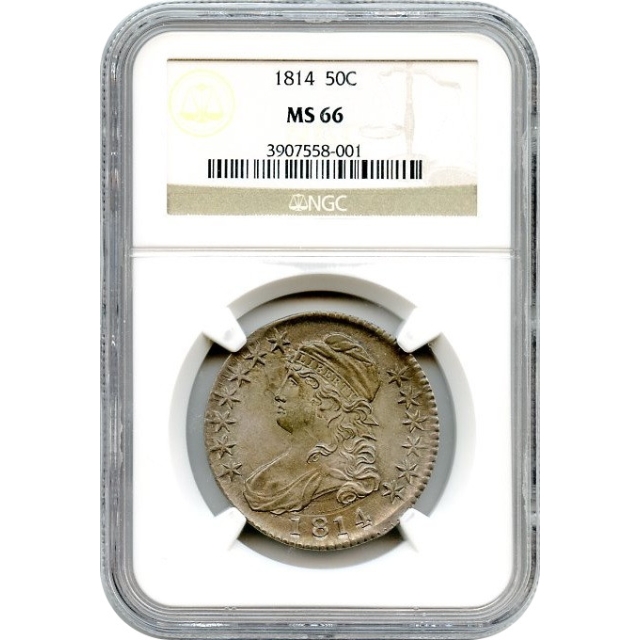 1814 50C Capped Bust Half Dollar, O-109, NGC MS66--Condition Rarity