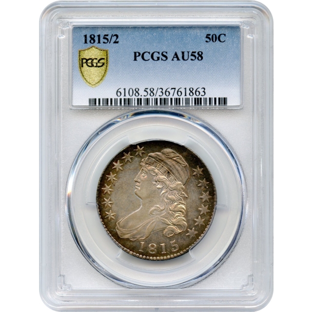 1815/2 50C Capped Bust Half Dollar PCGS AU58