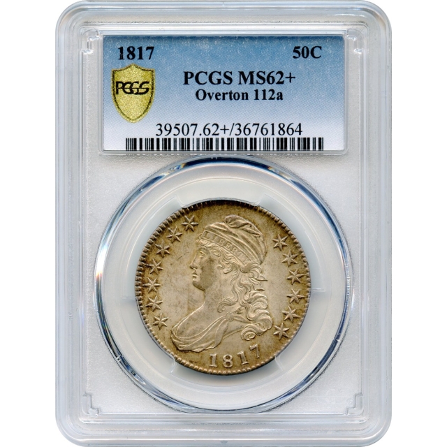 1817 50C Capped Bust Half Dollar PCGS MS62+