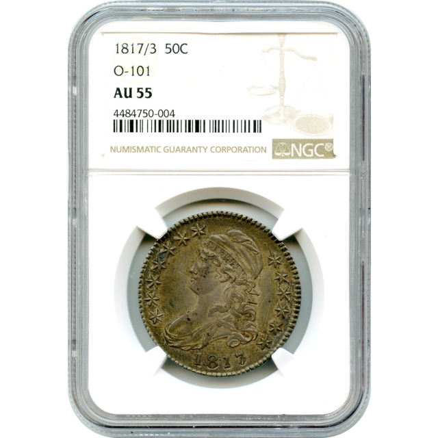 1817/3 50C Capped Bust Half Dollar, O-101 NGC AU55