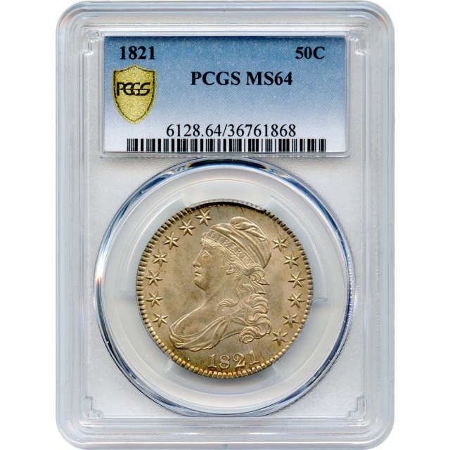 1821 50C Capped Bust Half Dollar PCGS MS64