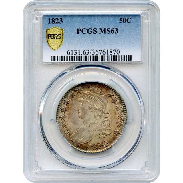 1823 50C Capped Bust Half Dollar PCGS MS63