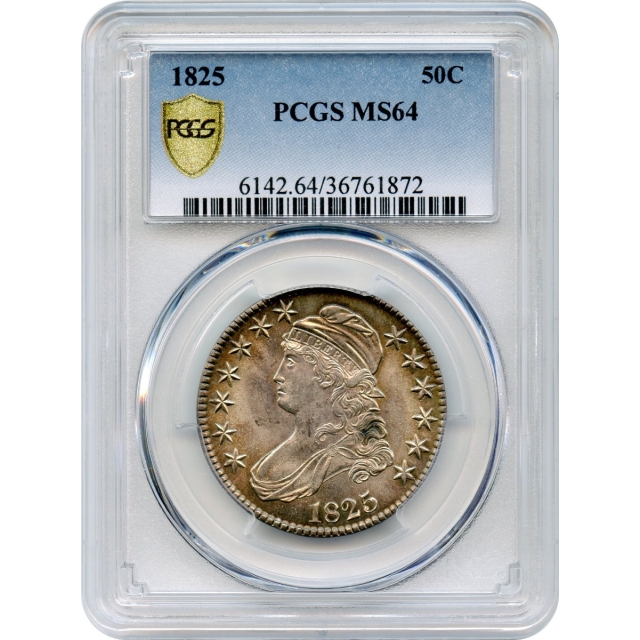 1825 50C Capped Bust Half Dollar PCGS MS64